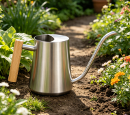 Stainless Steel Long-Spout Indoor Watering Can – Precision Tool for Potted Plants - Image 2