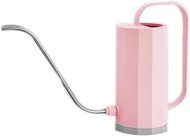 Black plastic and metal long-spout watering can for household succulents and potted plants