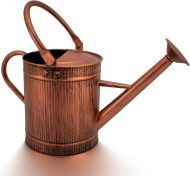 Copper-colored metal long-spout watering can (durable model) for household gardening