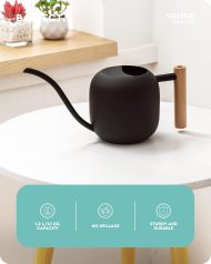 Black mini long-spout watering can for small succulents (decorative style) - Image 2