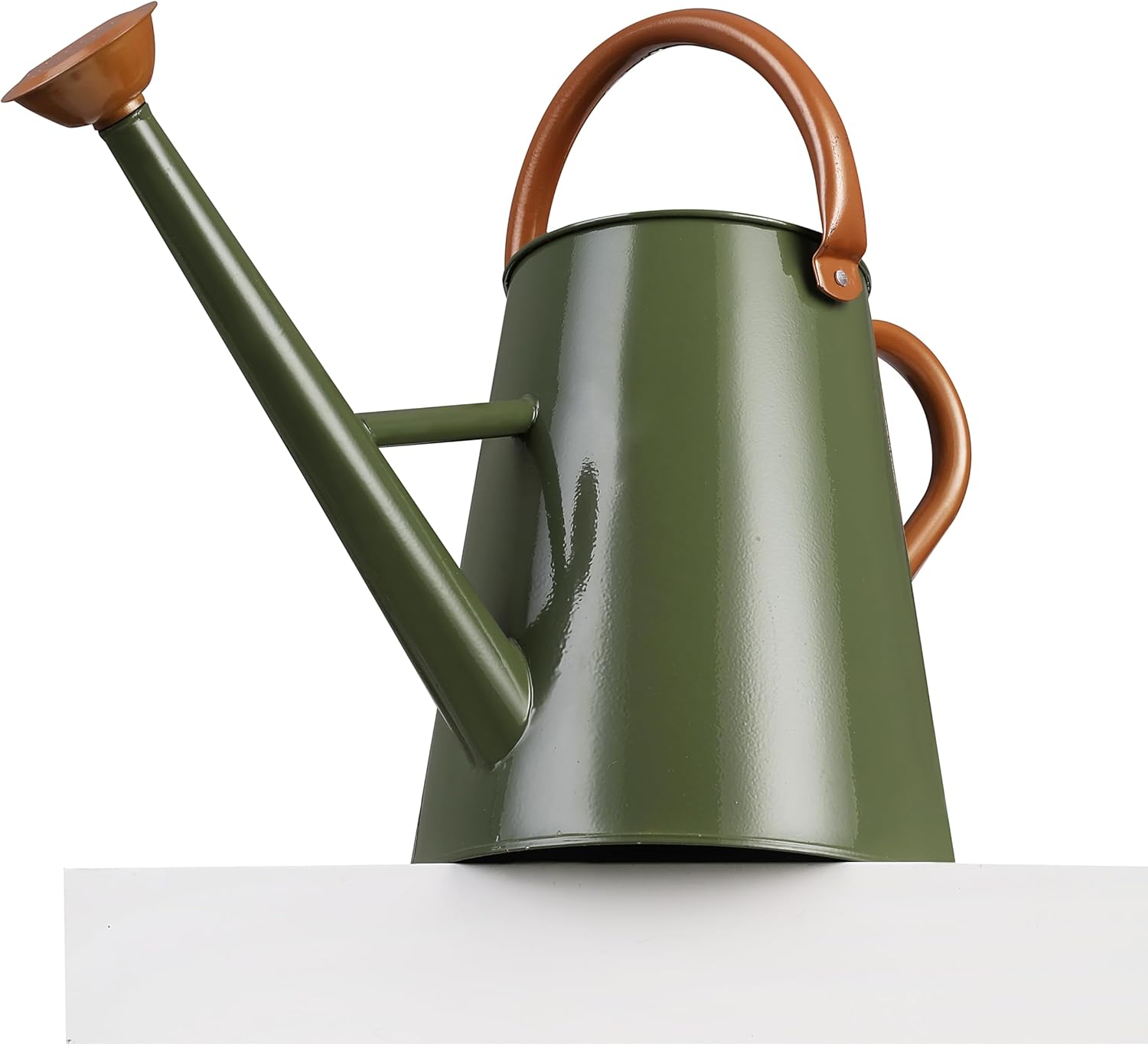 71SNzlGtm3L._AC_SL1500_.jpg White galvanized metal long-spout watering can for household gardening - Image 1