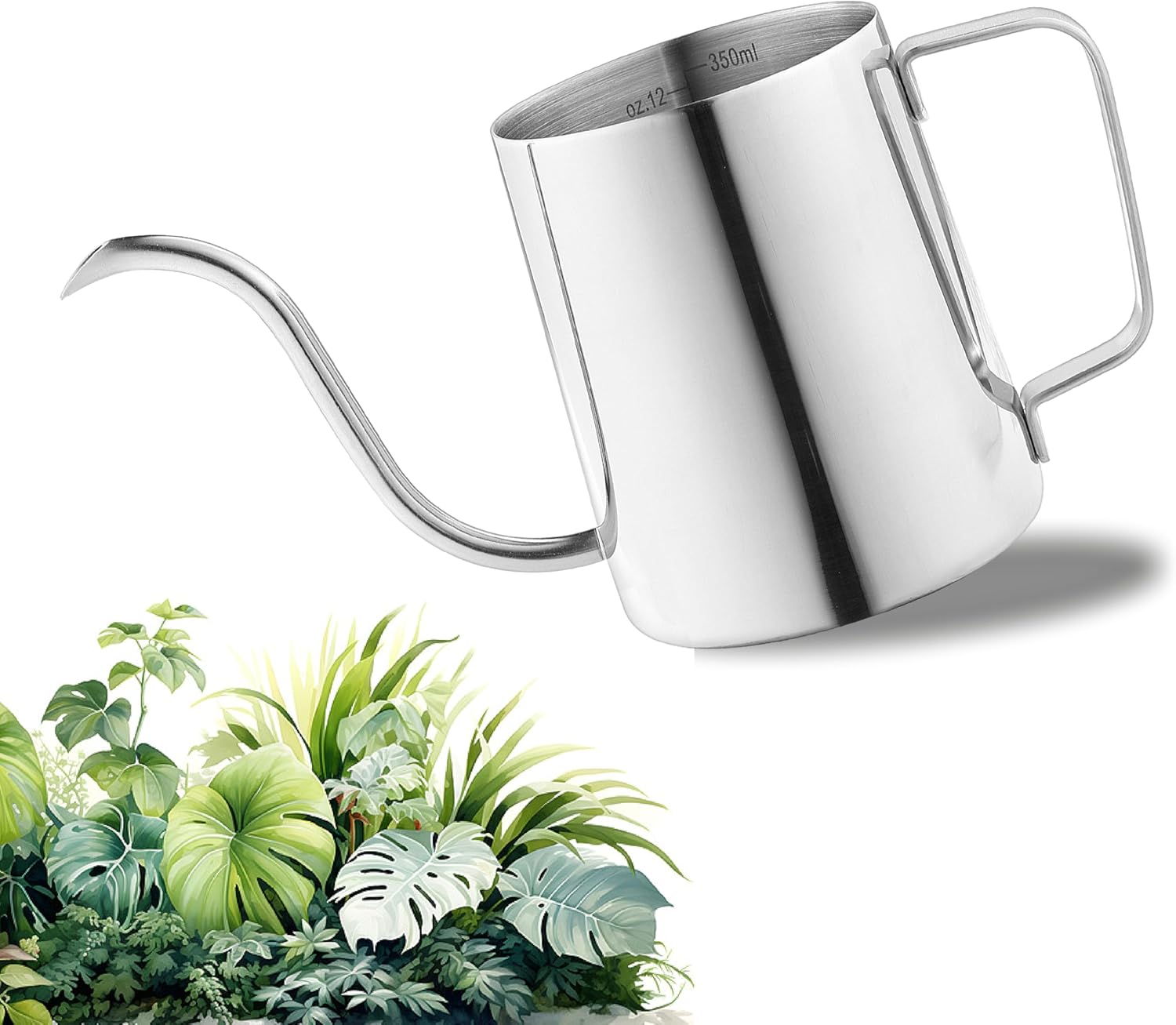 81PYuE0DbnL._AC_SL1500_.jpg Mini Stainless Steel Long-Spout Watering Can (For Desktop Plants) - Image 1